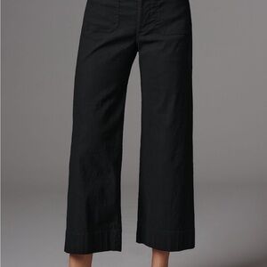 Anthropologie Colette Black Cropped Wide-Leg Pants, size 24